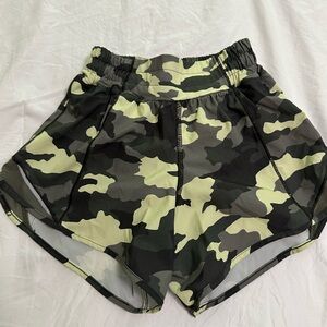 lululemon athletica Green and Black Athletic Shorts Lightweight